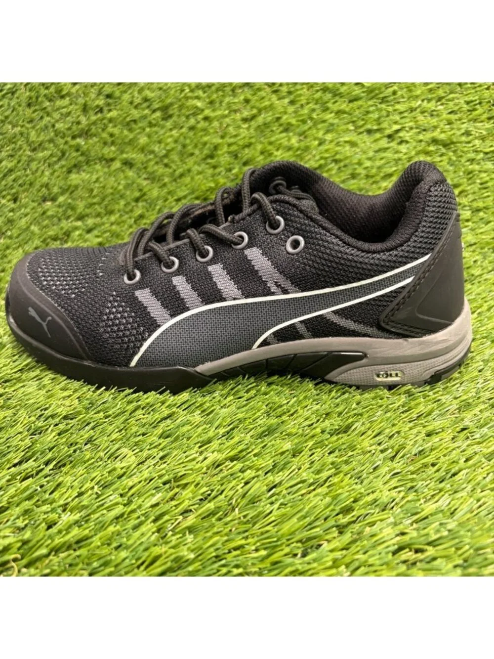 Puma Celerity Knit Low Womens Size 7 Black Slip Oil Steel Toe Safety Work Shoes